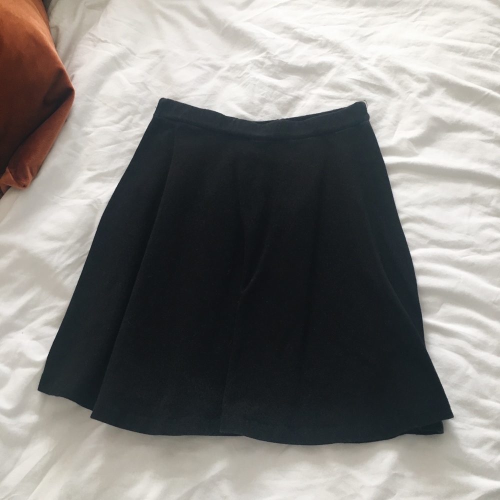 Lily White basic black skater skirt
